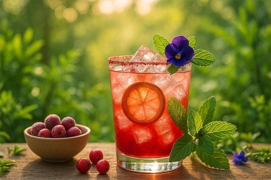 Riberry Cocktail with Native Syrup