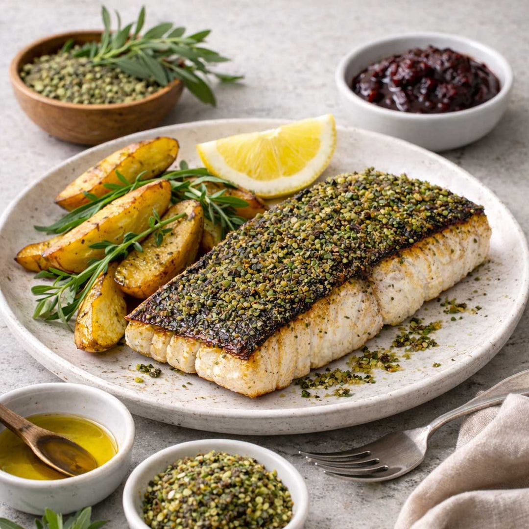 Crispy Saltbush Crusted Barramundi