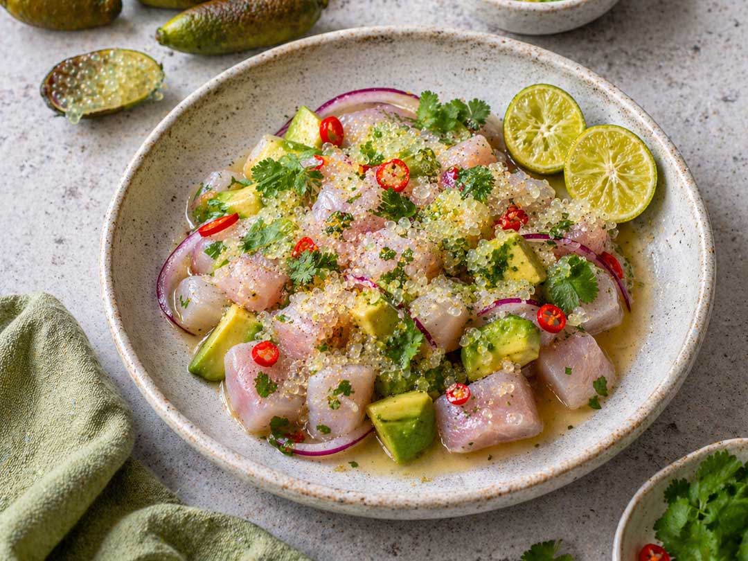 Finger Lime Ceviche